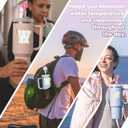 Mity rain Set for Stanley: 10pcs Cup Accessories, Straw Cover Cap, Spill Proof Stopper, Letter Charm, Style W, 30 oz