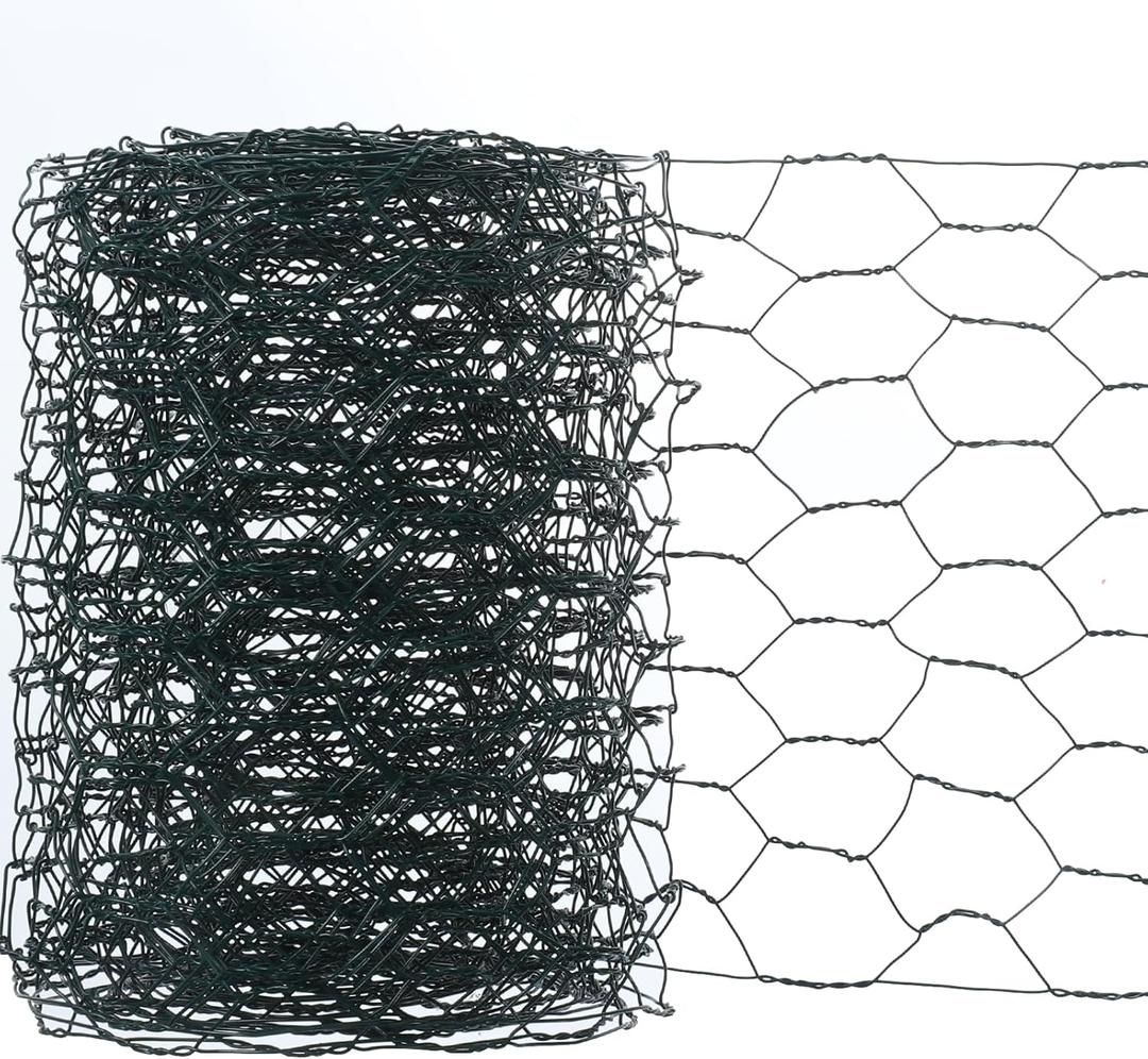 Chicken Wire for Crafts, 4.13in x 118in Sturdy Practical Chicken Wire Fence Multifunctional Wires Mesh Roll for Garden Floral Arrangements Craft Projects (Black)