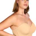 HSIA Longline Strapless Bra for Women, Anti-Slip Support Corset for Large Bust Convertible Bustier Bandeau for Big Breasts