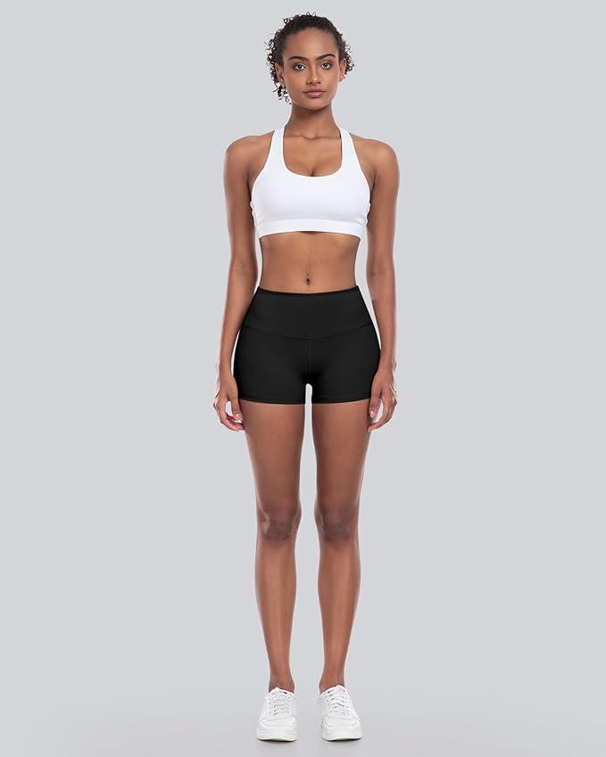 CHRLEISURE High Waisted Spandex Biker Shorts, Workout Booty Soft Yoga Shorts for Women XL
