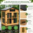 Outdoor Little Library Box, Left-right symmetrical glass windows