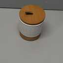 Ceramic Jar with Lid, Coffee Canisters with Airtight Lids Kitchen Food Storage Container for Spice Loose Leaf Tea, Small Decorative Jars for Countertop Coffee Bar Accessories - White 20 fl.oz