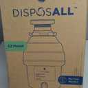 GE Disposall Continuous Feed 3/4 Horsepower Motor Garbage Disposer, Good for Grinding: Vegetable Peels & Small Bones, Easy Install Kit, Non-Corded, Recommended for 2-4 Person Homes, GFC720N, Super capacity, 3/4 horsepower