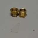 3/4 Inch NPT Male x 1/2 Inch NPT Female Brass Reducer Hex Bushing, Thread 1" OD to 0.75" ID, (2 Piece)