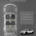 3W Floor Mats Fit Hyundai Ioniq 5 2022-2024 (Only for Movable Console), TPE All Weather Custom Fit Floor Liner for Hyundai Ioniq 5 1st and 2nd Row Full Set Car Liners, Black