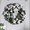 Zhengmy 16 Pcs 25 Inches Christmas Velvet Garland Ties Christmas Decorative Twist Ties for Banister Reusable and Flexible Twist for Xmas Home Decorations Holiday Craft Wrapping(White)