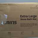 THMINS Black Stone Bath Mat, 32''x20'' Extra Large Stone Bath Mat, Super Absorbent Quick Drying for Bathroom, Easy to Clean