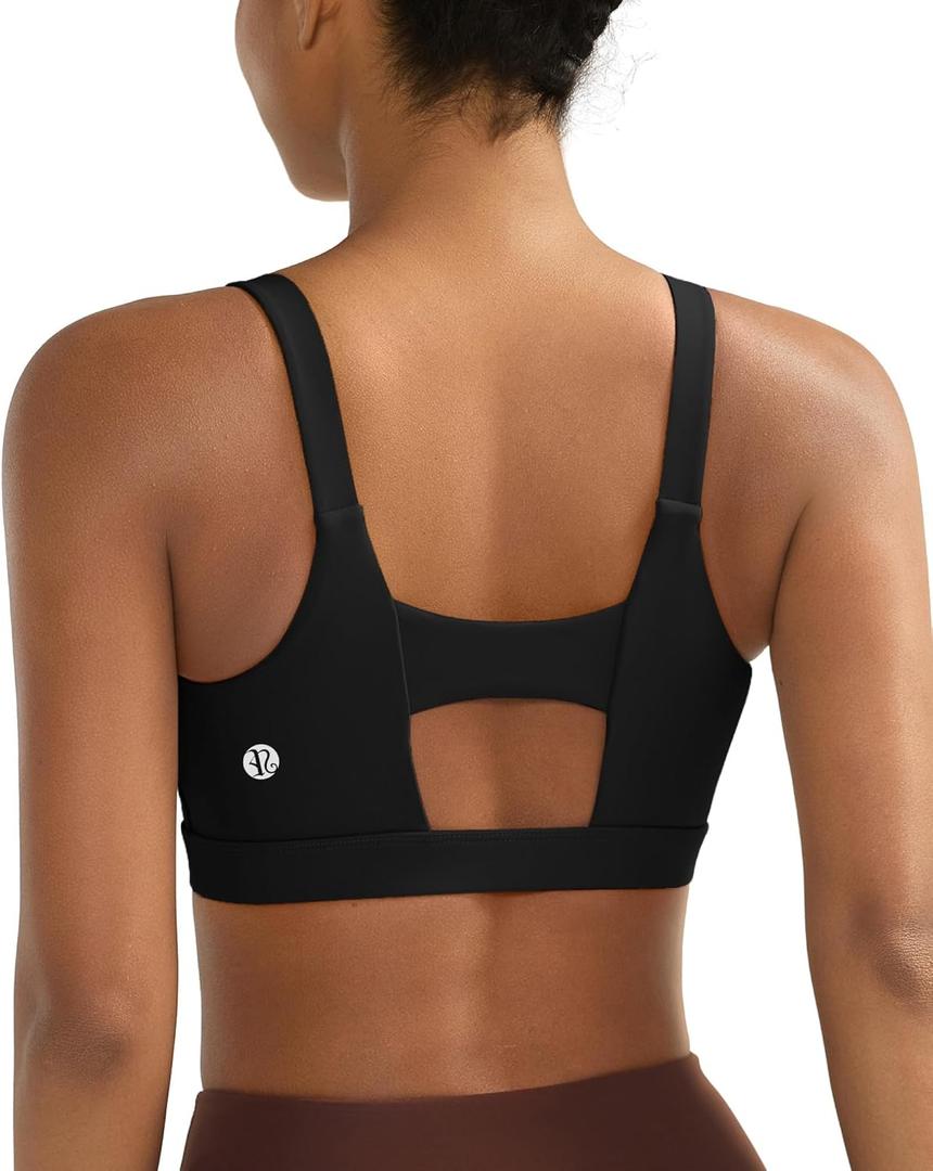 RUNNING GIRL Sports Bra for Women High Support, Molded Cup High Impact Sports Bras with Sewn in Pads (X-Large)