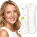 2 x JOYIN 10 Pcs Pride Temporary Face Tattoos, Glitter Rainbow Freckles Tattoos for LGBTQ+, Sparkle Waterproof for Pride Festival, Parades, Party Accessories Decor, Heart and Butterfly (2 designs)