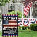 NASIAN 250 Year American Anniversary Flag 250th Anniversary USA Merchandise Garden Flag Patriotic 4th of July We The People 1776 Yard Garden Flags For Outside 12x18 Inch Double Sided Outdoor Banner Decorations