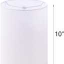 Wellmet White 6"x 6"x10" Lampshade, No Assembly Required, Classic Modern Lamp Shade for Table Lamp, Bedside Lamp, Floor Lamp, Fabric Drum Lampshade, Spider Fitter
