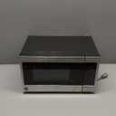 GE Compact Countertop Microwave Oven, 0.7 Cubic Ft., 700-watt Capacity, 6 Auto Cooking Settings, Child-Lock Technology, Dorm Room or Apartment, Stainless Steel