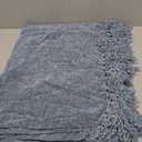 RECYCO Throw Blanket Soft Cozy Chenille Throw Blanket with Fringe Tassel for Couch Sofa Chair Bed Living Room Gift (Dusty Blue, 50'' x 60'')