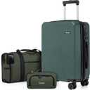 Expandable Carry on Luggage Sets,Suitcases with Detachable Wheels Hardshell 22x14x9 Airline Approved,Lightweight Luggage Set with TSA Lock,Carry on Suitcase, 3 Piece Sets