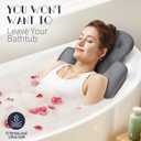 Full Body Bath Pillow for Bathtub, Thick Bathtub Cushion, Luxury Tub Pillow for Bath for Headrest Neck and Back Support Gray 51" x 16"