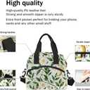 Insulated Lunch Bag for Women - Girl Green Leaves Box Reusable Meal Tote with Adjustable Shoulder Strap, Large Lunchbox for School Work Picnic Travel Camp Adult Children Kids Teens