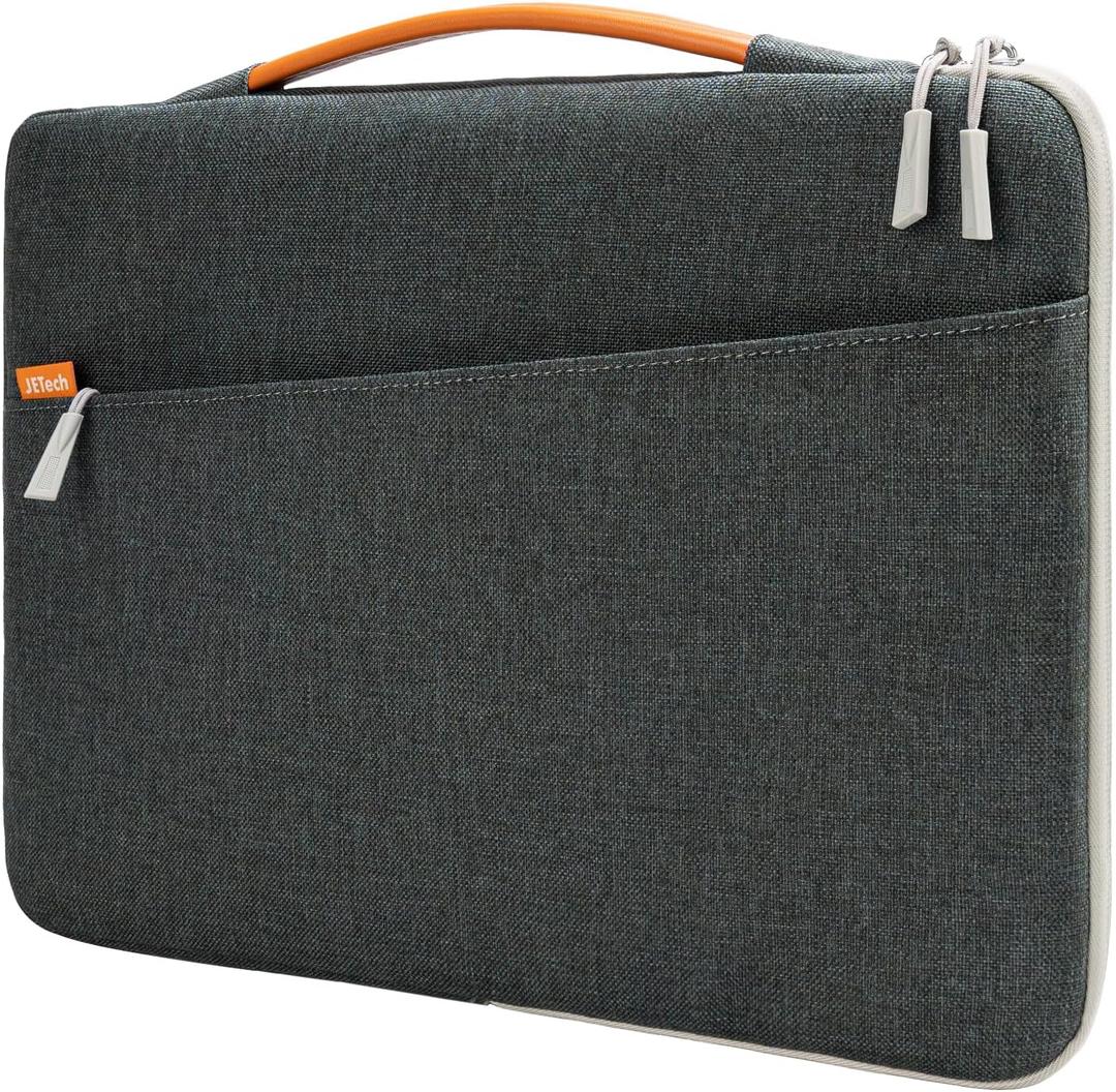 JETech Laptop Sleeve for MacBook Neo (A18 Pro), 13-14Inch MacBook Air/Pro (M1-M5, 2020-2026), Waterproof Bag with Portable Handle and Pocket, Compatible with 13-13.6 Inch Notebook (Dark Grey)