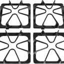 Premium W10447925 Gas Stove Burner Grates Replacement for Whirlpool Amana Stove Burners Replacement,for Maytag Stove Cooktop grate Parts,for Kenmore,Kirkland,Inglis Stove Top Range Cast Iron Rack4 Pcs