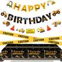 Construction Birthday Party Supplies Construction Birthday Banner Construction Party Tablecloth for Construction Theme Birthday Party Decorations
