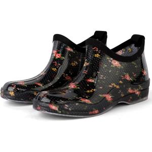 DaeRainy Womens Rain Boots Ankle Waterproof Garden Rainboot