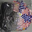 24 Pcs 22" H 4th of July Pinwheels Patriotic American Flag Pinwheels Red Blue White Stars Stripes Wind Spinner for Outside Independence Day Memorial Day Decorations for Yard Garden Supplies