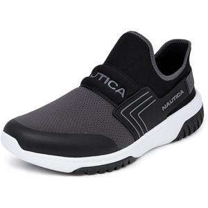 Nautica Men's Casual Fashion Sneakers-Walking Shoes-Lightweight Joggers-Darmon-White/ Navy-10
