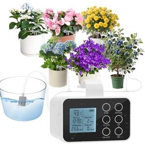 Upgrade Auto Plant Watering Devices Indoor, Plant Waterer for 20 Potted Plants, Houseplant Watering System, Up to 30-Day Programmable Water Timer, Automatic Drip Irrigation Kit for Vacation