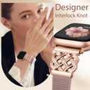 Minyee Magnetic Stretchy Band Compatible with Apple Watch Bands 38/40/41/42/44/45/46/49mm Women Men, Celtic Knot Soft Elastic Nylon Fabric Strap for iWatch Series 11 10 9 8 7 6 5 4 SE/Ultra 3 2 1