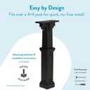 Architectural Mailboxes Grand Haven Plastic Mailbox Post, Compatibility Code A, B, C, D, GHP00BAM, Black