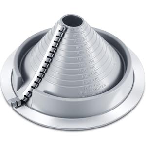 1 Pack #2 Epdm Roof Pipe Flashing Boots 2" - 7-1/4" Pipe Flexible Metal Roof Vent Pipes Flashing, Retrofit Roofs Jack Boot with Aluminum Base for Metal Roofs Repair