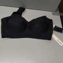 LetsJoli Bras for Women Supportive Wireless Push Up Bra Full Coverage No Underwire Seamless Plus Size for Older Women (X-Large, Black)