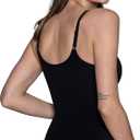 Vanity Fair Women's Shaping Cami with Built in Bra, Tummy Control Shapewear Camisole Tops for Women (Black, M)