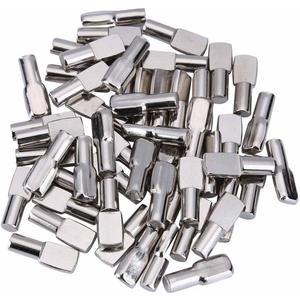 120 Packs Shelf Pins, 5mm Shelf Support Pegs Spoon Shape Cabinet Furniture Tbestmax (01-5mm-Silver-120 pcs)