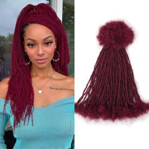 Micro Locs Extesnions Human Hair 0.2cm Thickness Sisterlocks Curly Tips, Full Handmade Interlocking Permanent Soft Dreadlock Extensions Natural Looking Locs (BUG# 0.2cm, 12 Inch 30 Strands)