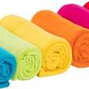 CAI TENG Fleece Throw Blankets Lightweight Warm Soft Cozy Pet-Friendly Bulk Fleece Throw Blanket Kids Solid for Home Bed, Sofa, Dorm, Office, Gifts, Outdoor Couch (Multicolor, Pack of 6-50 x 60 inch)