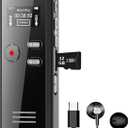 32GB Digital Voice Activated Recorder with Playback - 2776 Hours Audio Recording Device, 3072Kpbs HD Dual MIC Tape Recorder Device for Lecture A-B Repeat, MP3 Player, Password,32GB TF Card Included