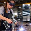 2 in 1 MIG and Stick Welder: 250A Handheld Portable Welding Machine, 110V Gasless Flux Core Wire Feed Welder & MMA ARC Welder Gun, 3.97lb w/LCD Display, for .032"/.040" Wire and 3/32"-1/8" Rod