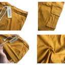 Women's Solid Color Stretch Cargo Joggers Casual Pockets Drawstring Skinny Pants, 2XL