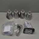 Geedel Rotary Cheese Grater - Upgraded Vegetable Shredder with 4 Interchangeable Blades, Easy to Clean Cheese Shredder with Handle, Kitchen Grater Nuts Grinder for Cutting Cheese, Vegetable, Nuts (White)