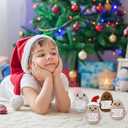 4 PCS Mini Funny Positive Crochet Potato with Positive Card,Cute Emotional Support Cheer up Handmade Knitted Soft Dolls Desk Decor Christmas Birthday Gifts Idea for Women Men Her Him Friends