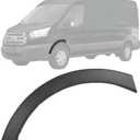 Front Left Driver Side Door Fender Flare Molding Trim, Wheel Arch Panel Cover for 2015-2019 Transit 150 250 350 350 HD Cargo Van, Durable Wheel Fender Trim Molding Replace BK3Z61278L01BC