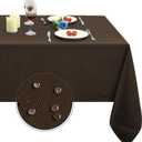 Rectangle Table Cloth, Chocolate, 60 x 120 Inch | Heavy Duty Water Resistance Microfiber Tablecloth, Decorative Fabric Table Cover for Outdoor and Indoor Use