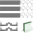 10ft/3M Background Folding Muslin Backdrop Support, 3 x 3m Crossbar, 2 x Mount, 9 x Clip