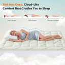 Sweetcrispy Ultra Soft Mattress Topper Twin Size - Viscose Made from Bamboo Pillow Top Mattress Pad for Breathable Cooling & Back Pain Relief, Deep Pocket Comfort Bed Topper, Green
