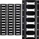 2ft E Track Rails 4 Pack Tie Down Etrack with Powder-Coated Steel e-track for Garages, Workshops e track accessories (Black)