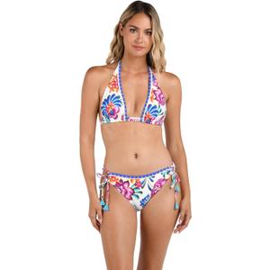La Blanca Women's Halter Bikini Swimsuit Top (2, Multi//Flor De Paradiso)