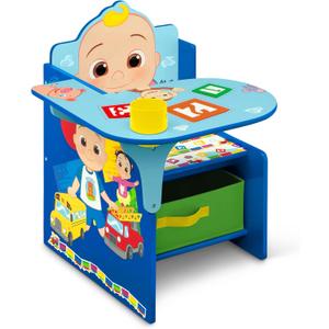 Delta Children Chair Desk with Storage Bin - Greenguard Gold Certified, CoComelon, 20.47"L x 22.83"W x 23.23"H