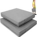 2 Pcs Stadium Seat Cushions Water-Repellent Bleacher Seat Cushions Indoor & Outdoor Seat Cushion for Bleachers Portable Stadium Cushion for Sports Events, Office Chairs, Beaches (Grey)