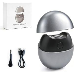 2026 New Electric Nail Clippers 3 in 1 Automatic Electric Nail Clipper with LED Light, USB Rechargeable for Adults, Seniors, Babies, Children (Gray)