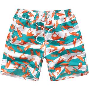 Boys Swim Trunks, Quick Dry Beach Swim Shorts Little Boys Bathing Suit Swimsuit with Mesh Lining, 7-8 Years